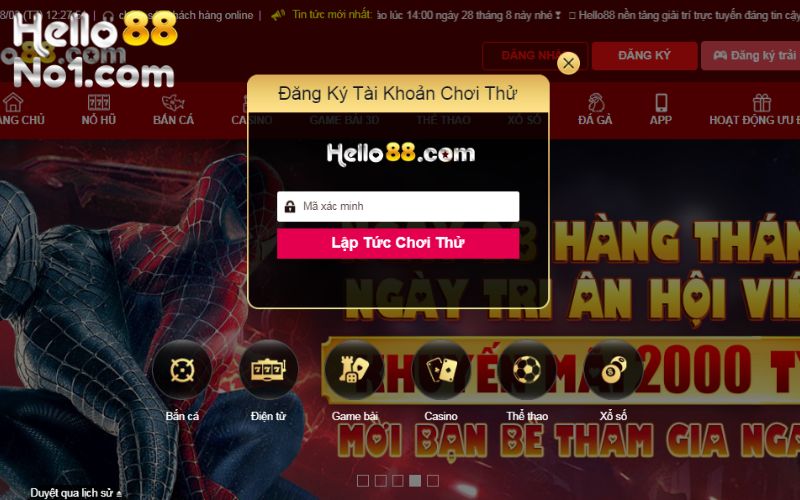 Hướng dẫn đăng ký HELLO88 chi tiết newbie nên biết